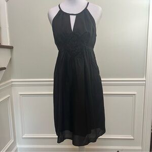 Very J New Black Silk Lined Dress S